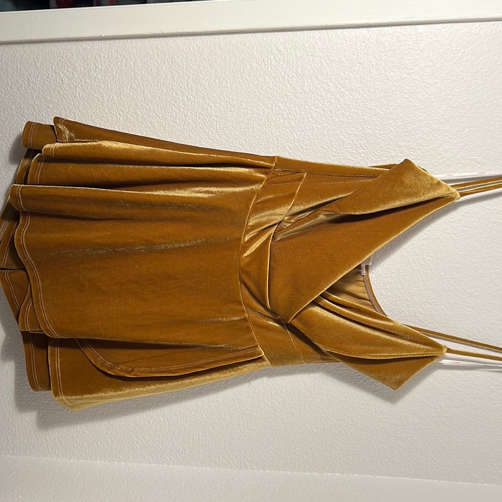 Cute gold dress with shorts under